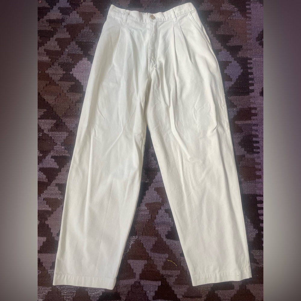 NEVER Worn BIG BUD PRESS White Pleated Trousers